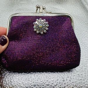 Purple Snap Jewelry Change Purse, Lipstick & Credit Card Clutch Stocking Stuffer